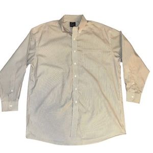 Jos. A. Bank White/Maroon Pinstripe Shirt